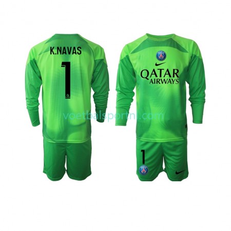 Paris Saint Germain Keylor Navas 1 Doelman Kind Thuis Tenue 2022-23 L/S